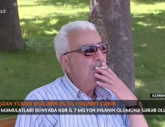 Azərbaycanda 15 yaşdan yuxarı kişilərin 35,5 %-i siqaret çəkir, CBC AZ-da reportaj